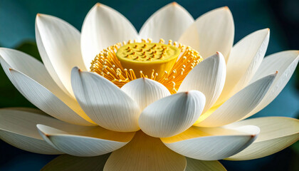 sacred bloom;  the lotus flower, a revered symbol of purity, peace, and rebirth, holds deep spiritual significance across Eastern traditions, flourishing in serene waters
