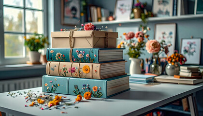 memories bound: scrapbook albums preserve cherished moments, providing a creative space to organize and display completed pages with artistic storytelling
