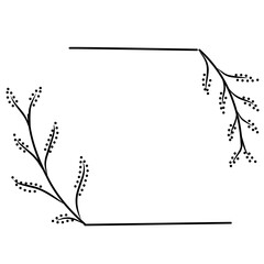 aesthetic minimalist floral frame