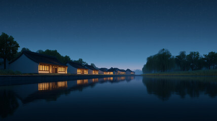 Obraz premium open space and traditional Asian architectures