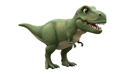 Fototapeta premium Cartoon Tyrannosaurus Rex Illustration on White Background