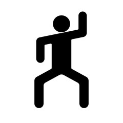 大股で腕を上下にする人のアイコン