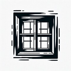 Black and white window graphic design - ideal for website backgrounds