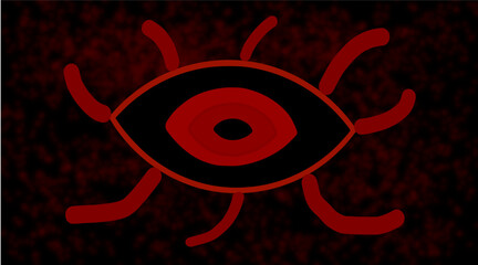 Creepy dark eye background