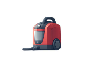 Fototapeta premium A red and black vacuum cleaner with a black handle