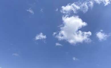 Dreamy sky filled with soft clouds