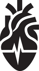 human heart vector art flat design.