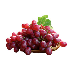 Realistic Seedless Grapes Cluster PNG Cutout Isolated On Transparent Backdrop Perfect For Design Projects