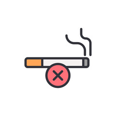 Concept Graphic Of A Cigarette With A Prohibition Sign For Awareness