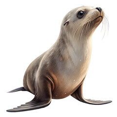 Naklejka premium Curious Baby Seal