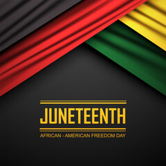 Happy Juneteenth June 19 freedom day background Vector illustration