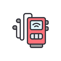Stylized Illustration Of A Portable Music Player With Earphones