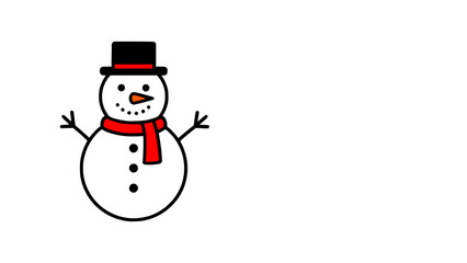 snowman on a white background