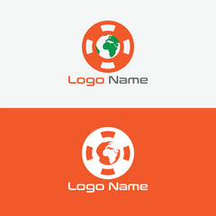 Global Brand Identity: Showcasing a dynamic logo concept, presenting a circular emblem with a globe motif at its core.