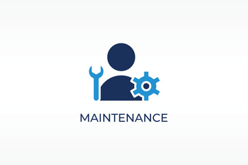 MAINTENANCE vector, icon or logo sign isolated symbol illustration
