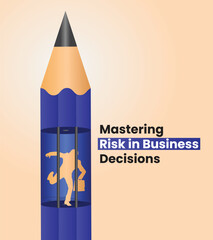 Mastering Risk in Business Decisions: A symbolic representation of navigating business challenges through strategic risk management