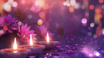 diwali candle light video motion - Powered by Adobe