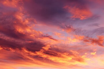 Fiery Sunset Cloudscape