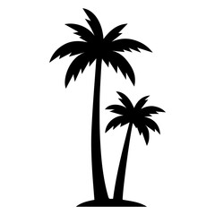 Naklejka premium palm tree silhouette, palm tree icon, trees silhouette, silhouettes design of Palm Tree for Banners, palm tree png