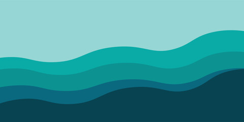 Sea waves layered vector background illustration and sea beach vector. Eps 10