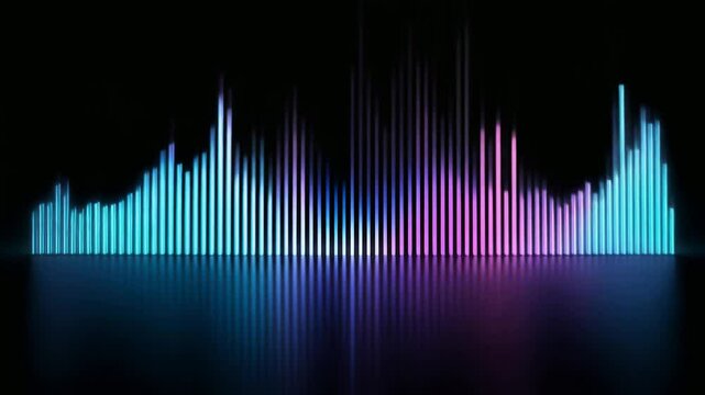 abstract equalizer background Animated audio visualizer that moves up and down rhythmically