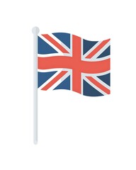 British Flag Illustration: Iconic Union Jack Emblem Celebrating United Kingdom National Identity and Heritage