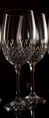 group of wine glasses sitting on top of a table