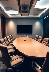 conference room with a large table and chairs