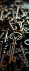 bunch of keys sitting on top of each other
