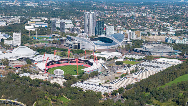  The Sydney suburb of Olympic park, site of the Sydney 2000 olympic games.