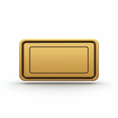 Golden rectangular plaque