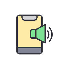 Smartphone With Volume Icon Representing Notification Or Sound Alerts