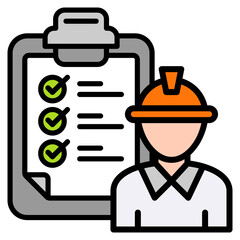 Production Planning outline color icon