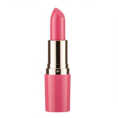 Pink lipstick isolated on white background for beauty and makeup use.