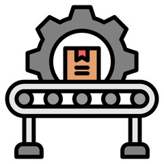 Industrial Equipment outline color icon