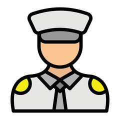 Captain Vector Filled Icon Design