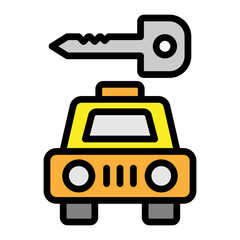 Key Vector Filled Icon Design