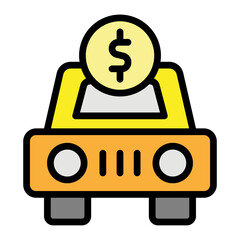 Fare Vector Filled Icon Design