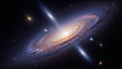 Obraz premium The image shows an artist's impression of a spiral galaxy in the constellation NGC