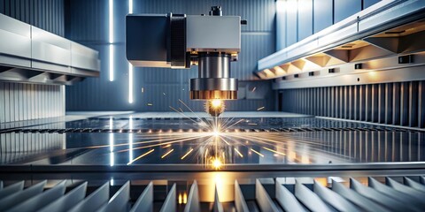 Precise Laser Cutting Machine in Industrial Setting Advanced Technology and Metal Fabrication Process