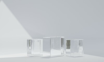 Minimal product placement background. podium display for product presentation. 3d illustration