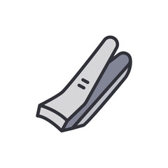 Stylized Nail Clipper Illustration On Transparent Layer For Creative Use