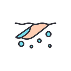 Stylized Illustration Of A Manicured Hand With Water Droplets Effect