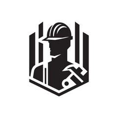 construction vector silhouette clip art logo design illustration