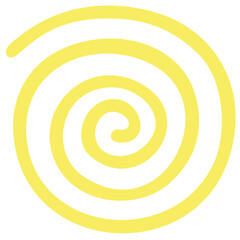 Spiral Line Yellow Design Element Vector