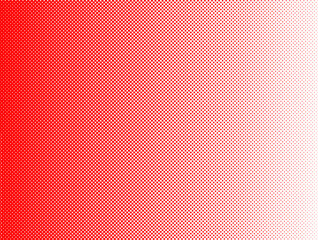 red polka Dotted halftone gradient texture background. Vanishing polka dot background. Repeating dots gradation pattern background. Black fading comic pop art overlay backdrop. Raster effect wallpaper