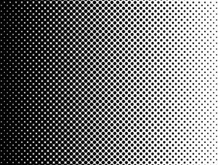 Dotted halftone gradient texture. Vanishing polka dot background. Repeating dots gradation pattern background. Black fading comic pop art overlay backdrop. Raster effect wallpaper © Fauzi