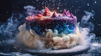 Cosmic fusion of layered cakes each layer representing a different galaxy