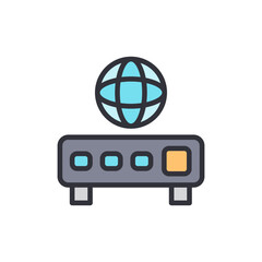 Modern Wireless Router Connecting The World With An Internet Access Point