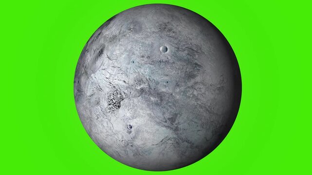 Green Screen Eris Animation Rotating Dwarf Planet Video for Space & Science Content